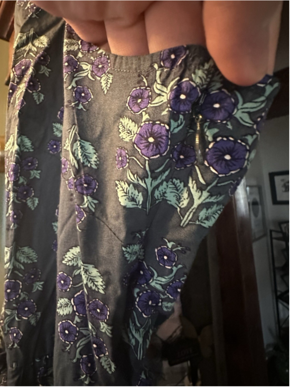 J.CREW Green Floral Maxi Dress Tie Waist Keyhole Back Sleeveless Round Neck 18 - Picture 4 of 8